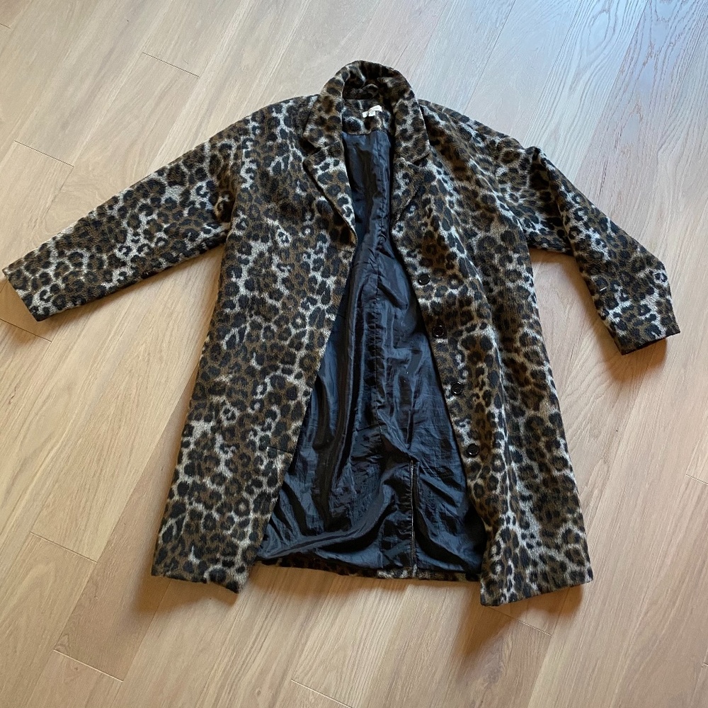 Urban Outfitters Leopard Print Coat